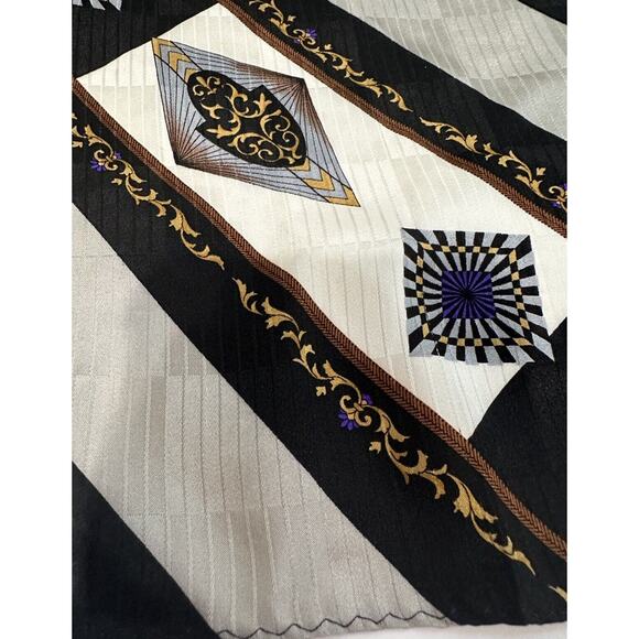 10” Satin 100% Silk Pocket Square, Hanky, handkerchief, Black And Tan Hand Roll - Picture 2 of 8
